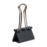 JAM Paper Colorful Binder Clips, Medium,  5/8" Capacity, Grey, 15/Pack (339BCGY)