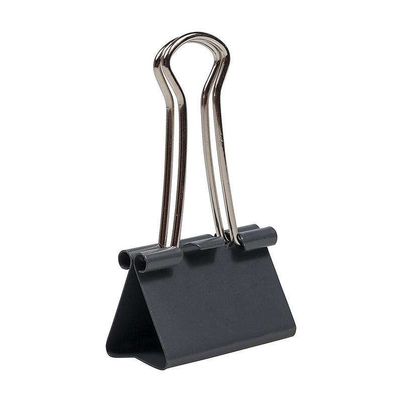 JAM Paper Colorful Binder Clips, Medium,  5/8" Capacity, Grey, 15/Pack (339BCGY)