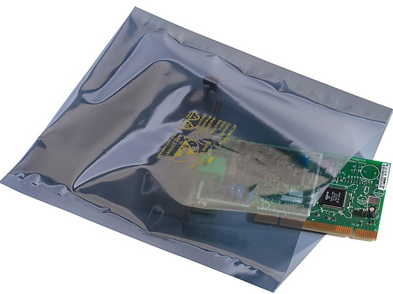 6" x 24" Static Shielding Layflat Poly Bags, 3 Mil, Clear, 100/Carton (4109)