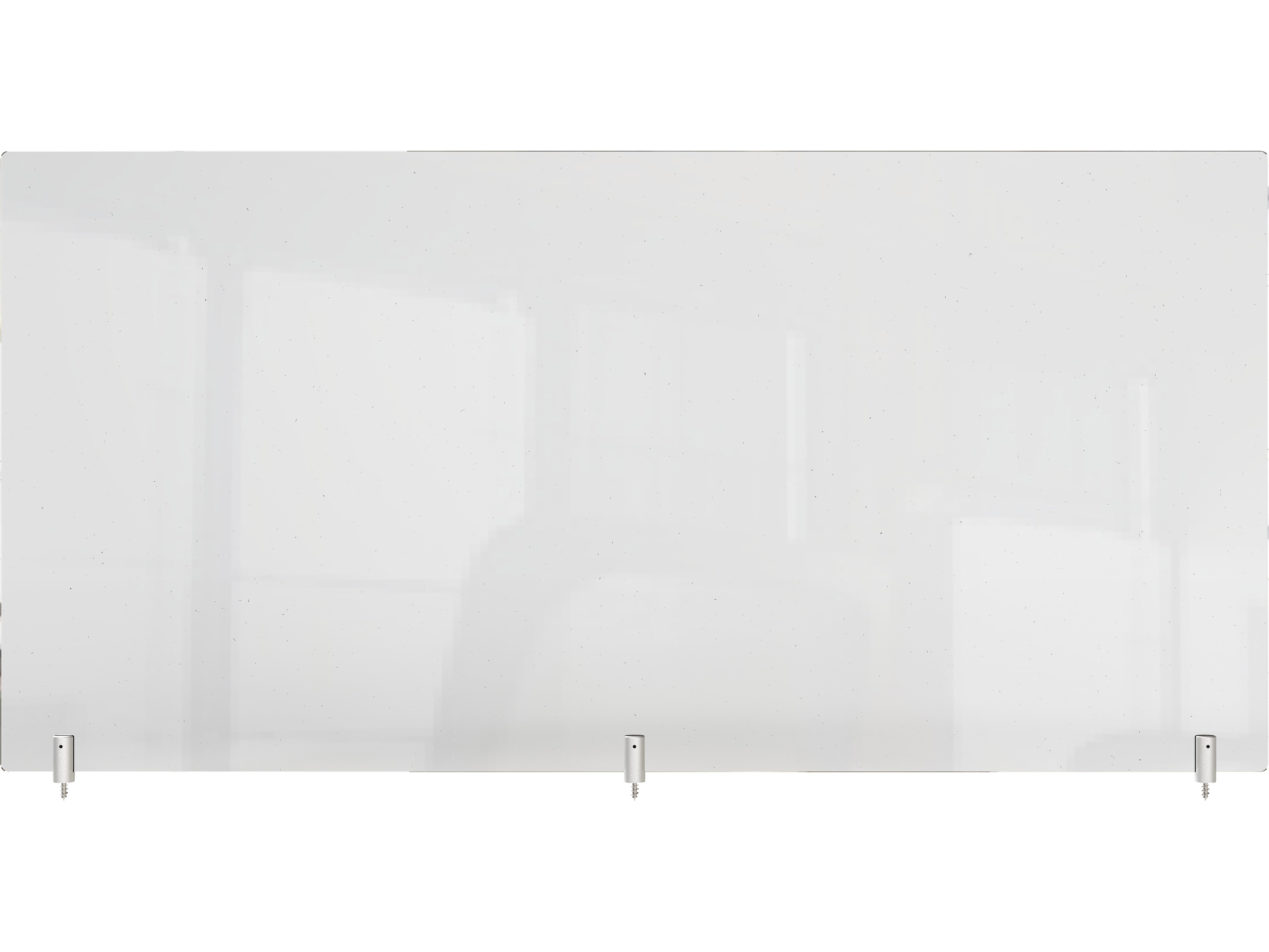 Ghent 17.88" x 59" Acrylic Non-Tackable Partition Extender Screw, Clear (PEC1859-H)