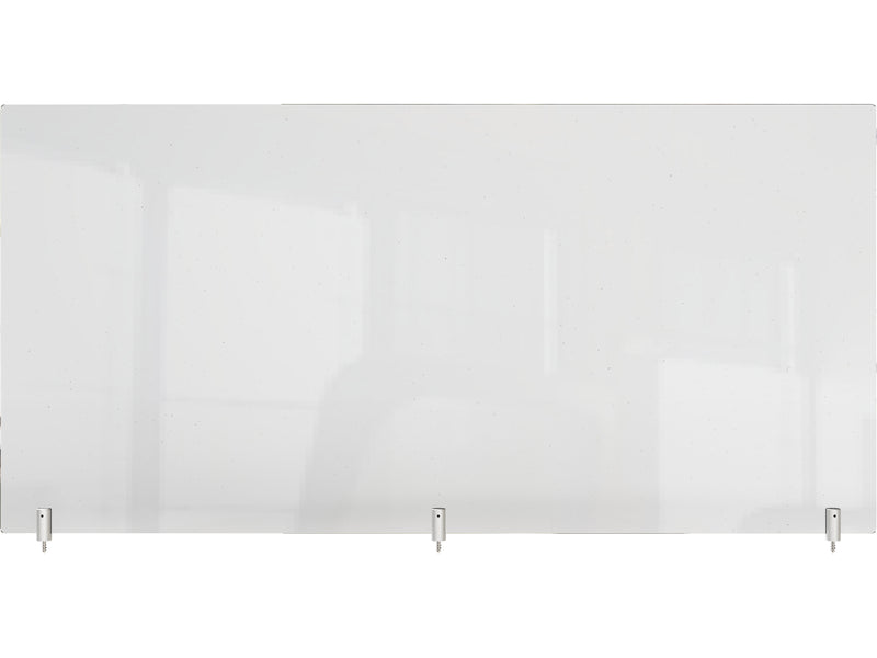 Ghent 17.88" x 59" Acrylic Non-Tackable Partition Extender Screw, Clear (PEC1859-H)