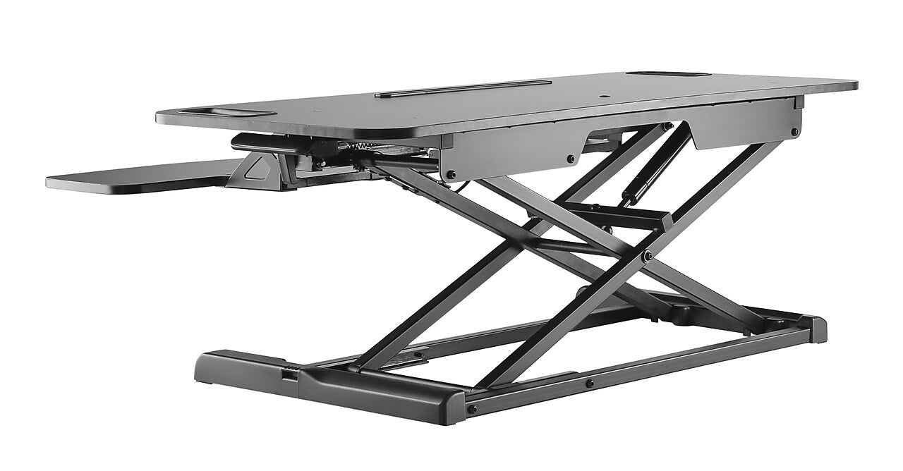 Amer Mounts EZRiser36 Height Adjustable Sit/Stand Desk Computer Riser, Black