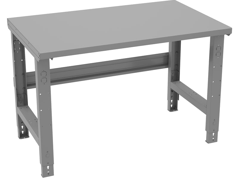Tennsco Adjustable Leg 48" Workbench, Medium Gray (WBA-1-3048S-MGY)