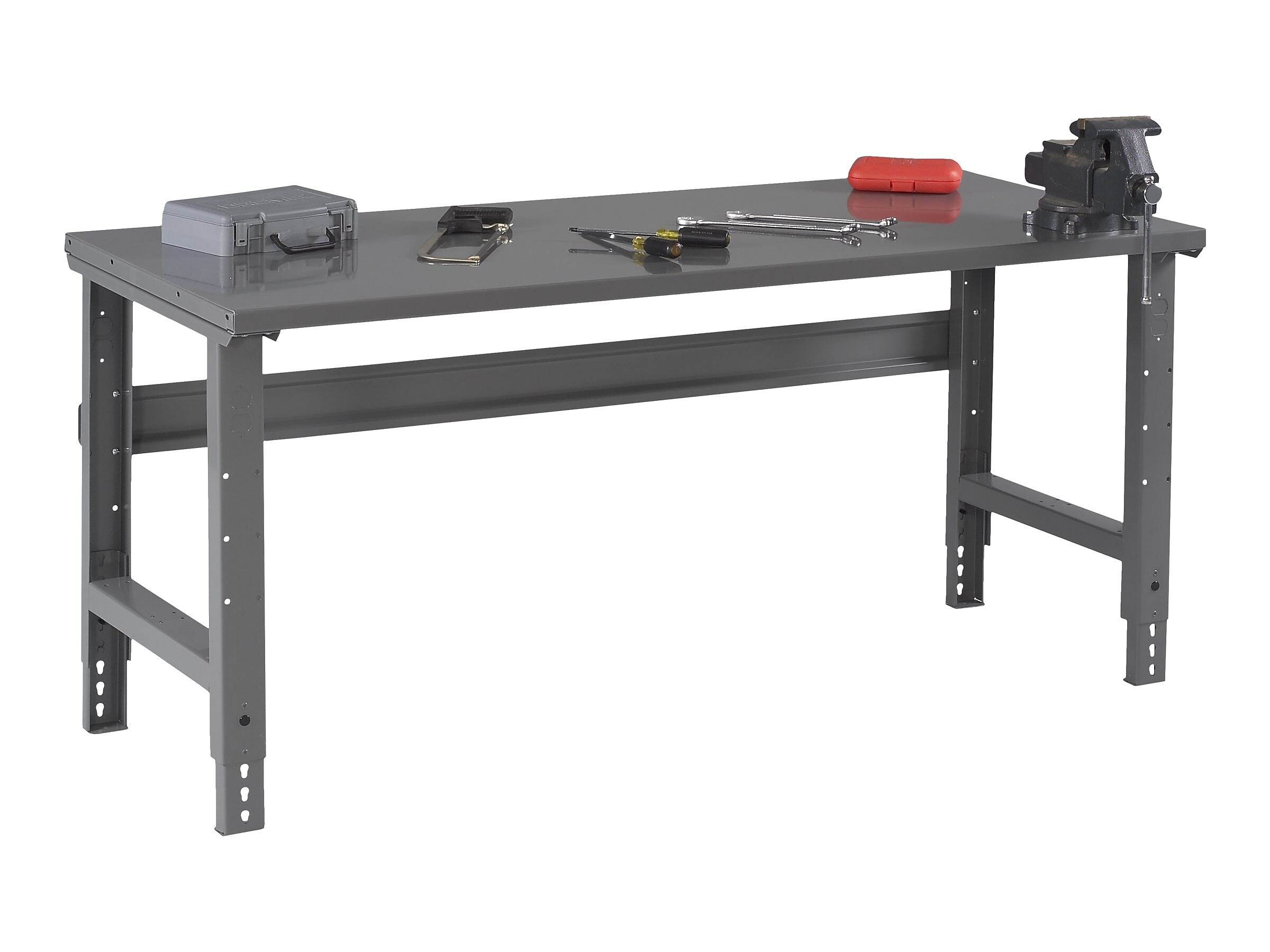 Tennsco Adjustable Leg 48" Workbench, Medium Gray (WBA-1-3048S-MGY)
