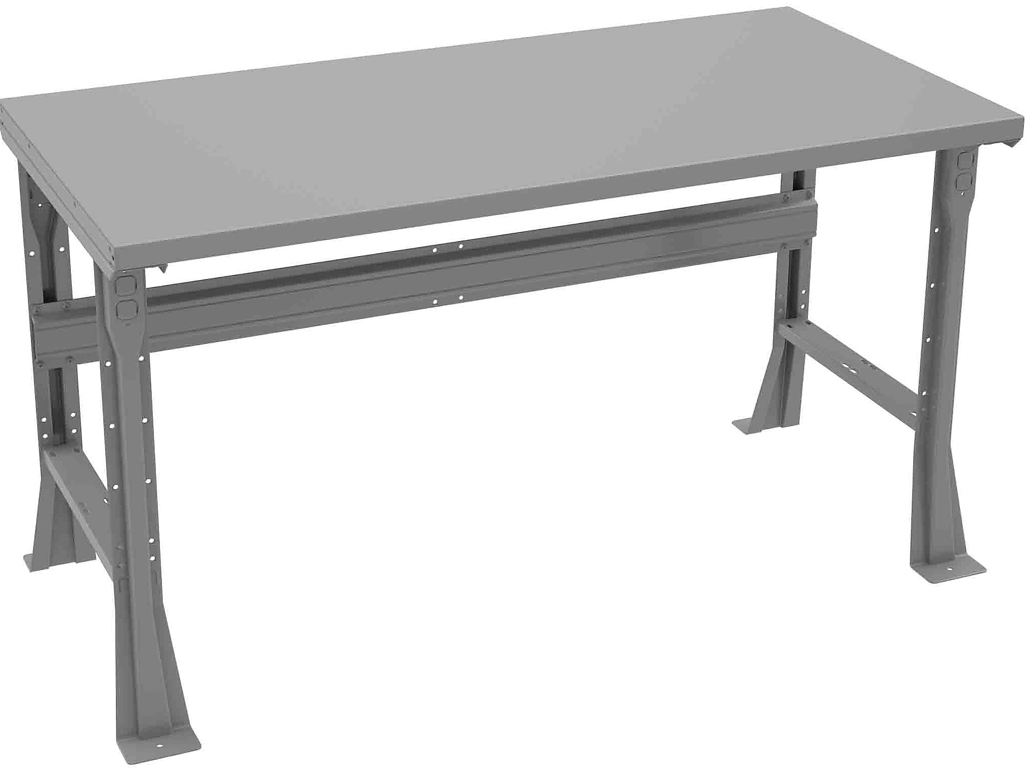 Tennsco Flared Leg 60" Workbench, Medium Gray (WB-1-3060S-MGY)