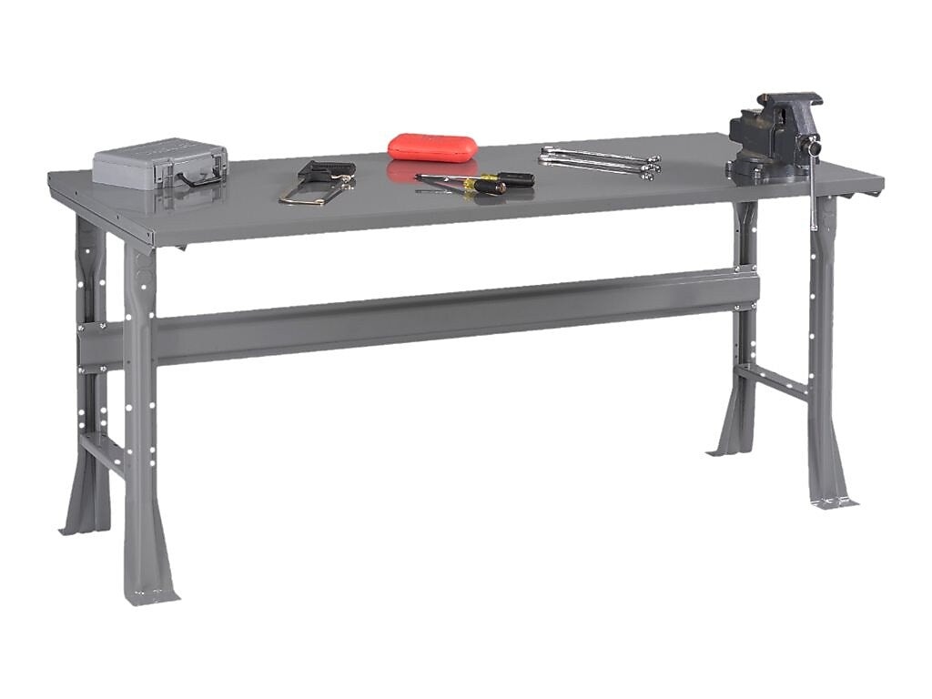 Tennsco Flared Leg 60" Workbench, Medium Gray (WB-1-3060S-MGY)