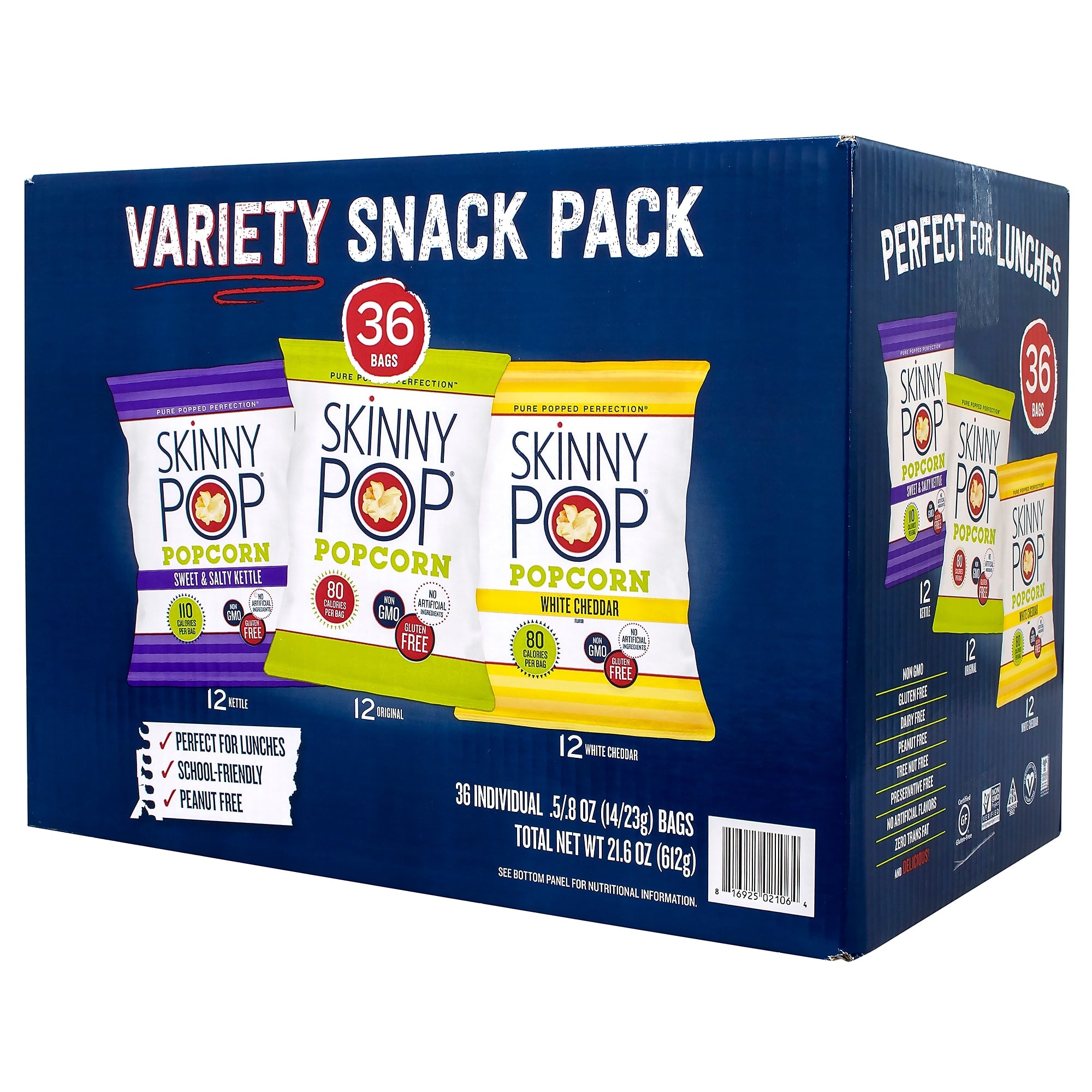 Skinny Pop Variety Popcorn, 36/Box (220-01049)