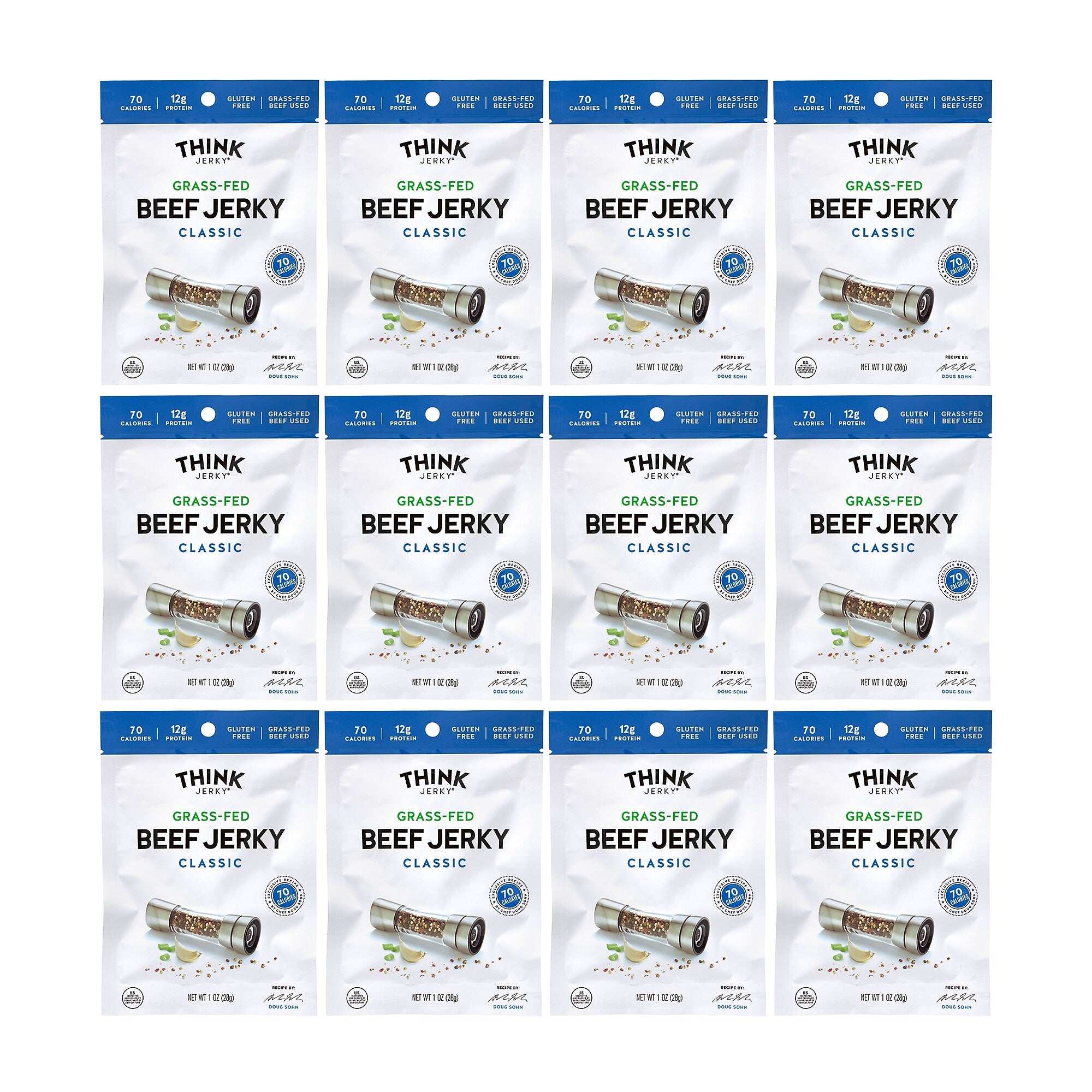 Think Jerky Beef Jerky, 1 oz., 12/Pack (220-00984)