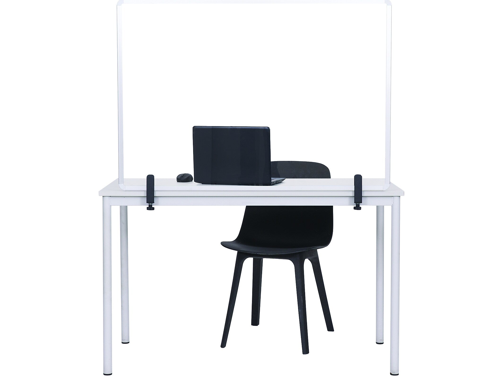 MasterVision Protector Series 27.6" x 40.9" Glass Non-Tackable Desktop Divider, Clear (GL34019101)
