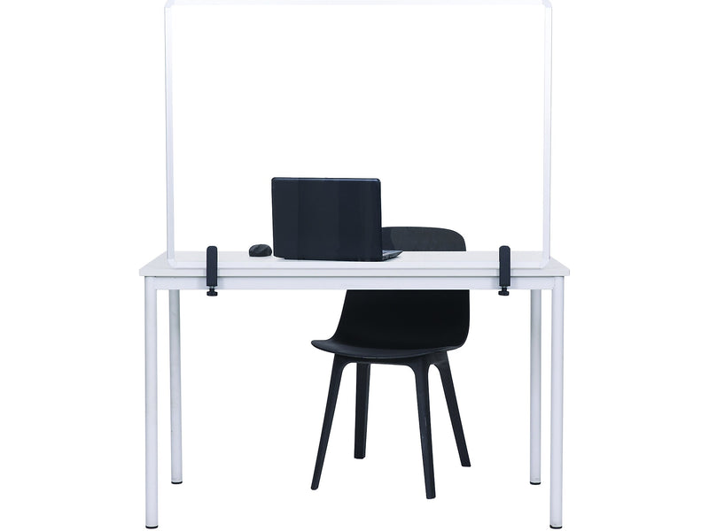 MasterVision Protector Series 27.6" x 40.9" Glass Non-Tackable Desktop Divider, Clear (GL34019101)