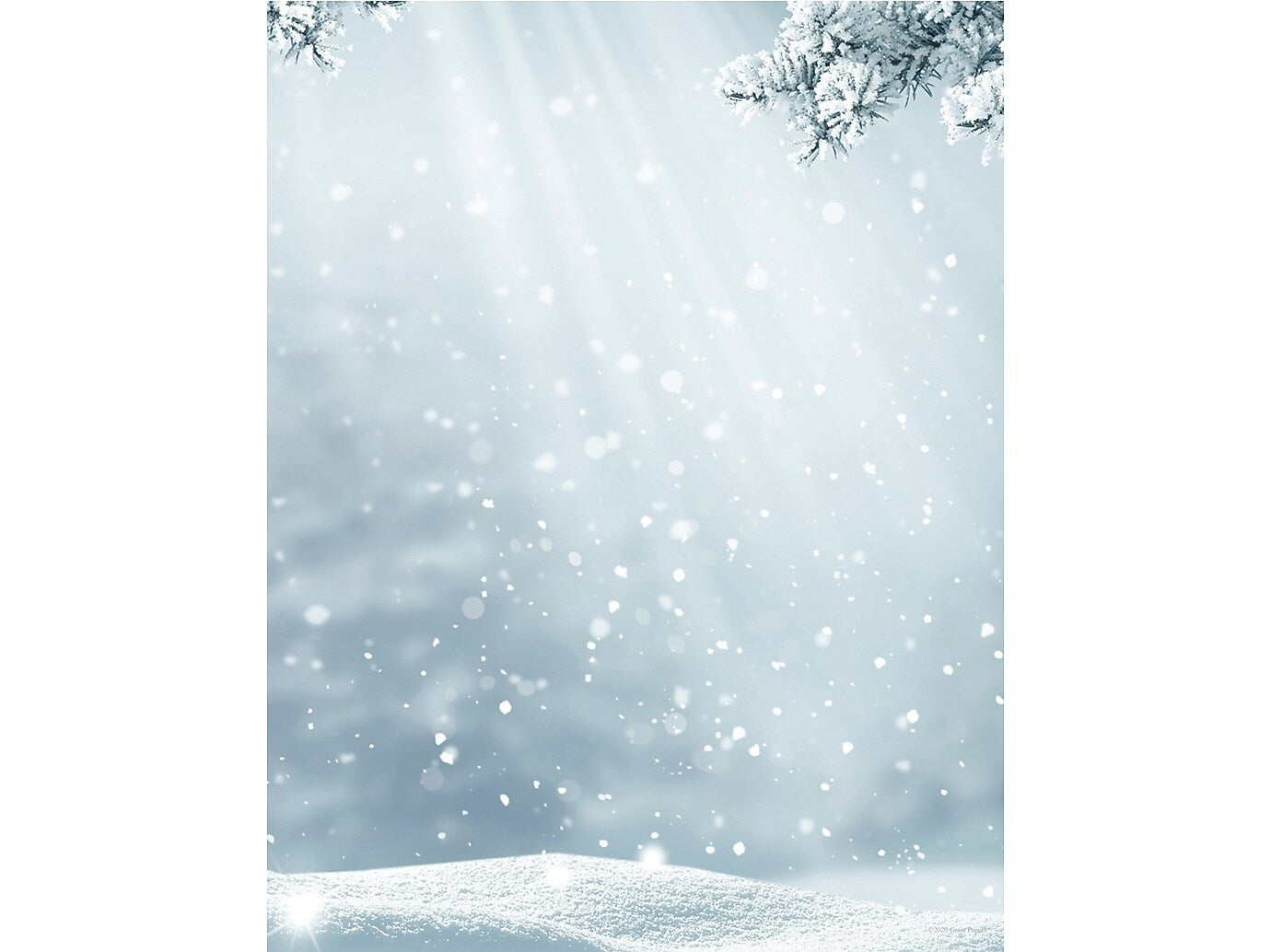Great Papers! First Snowfall Holiday Letterhead, Multicolor, 80/Pack (2020118)