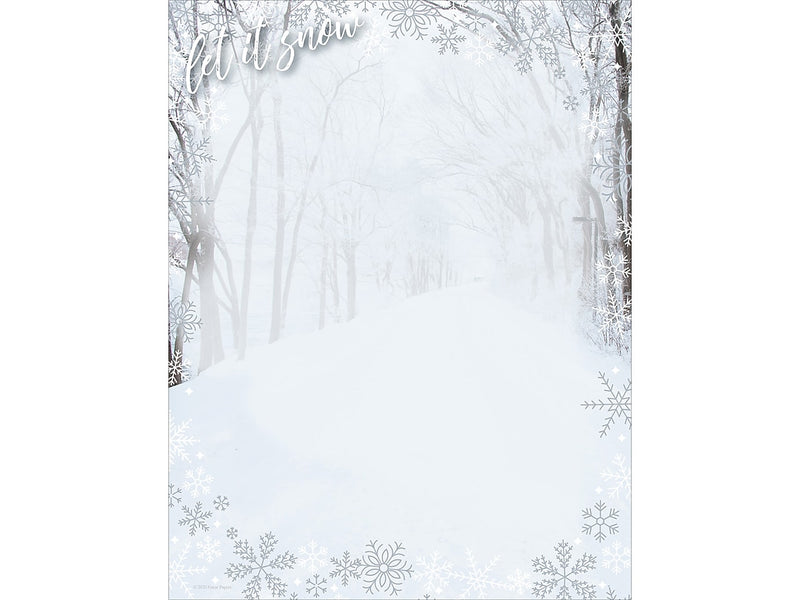 Great Papers! First Snowfall Holiday Letterhead, Multicolor, 80/Pack (2020121)
