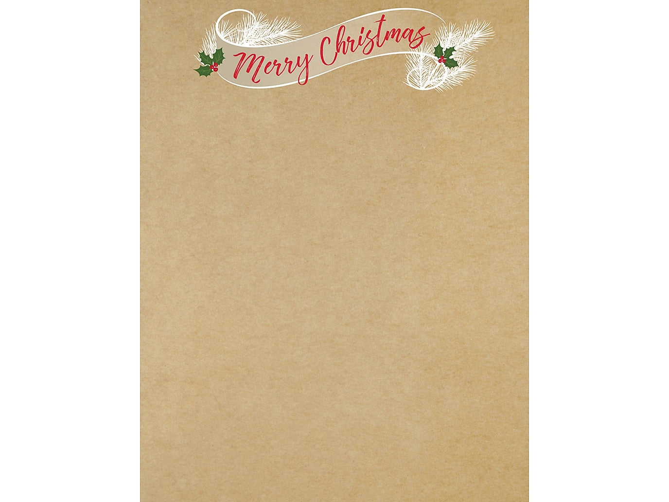 Great Papers! Golden Christmas Holiday Letterhead, Multicolor, 80/Pack (2020122)