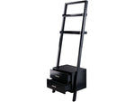 Winsome Bellamy 2-Shelf 69"H Leaning Bookcase, Black (29522)