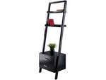 Winsome Bellamy 2-Shelf 69"H Leaning Bookcase, Black (29522)