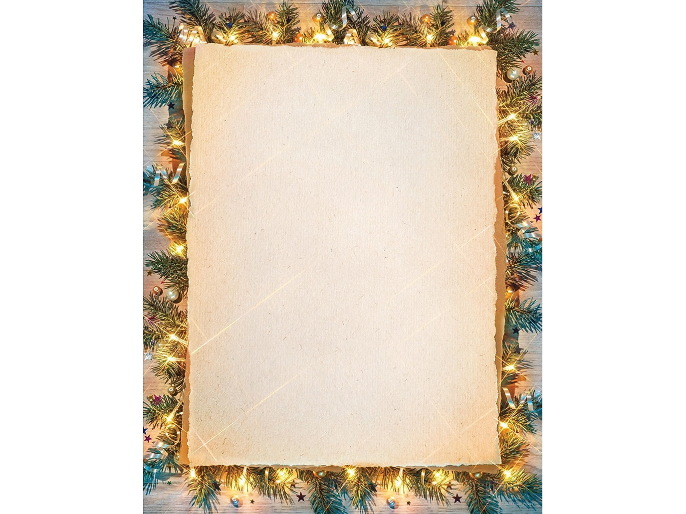 Great Papers! Pine Greeting Holiday Letterhead, Multicolor, 80/Pack (2020119)