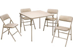 Cosco Folding Table and Chair Set, 34" x 34", Tan (14551WHD1E)