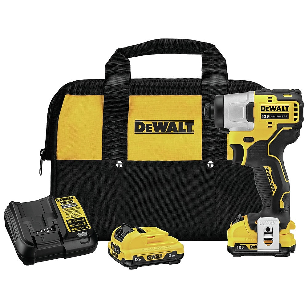 Dewalt DCF801F2 XTREME 12V MAX 1/4 in. Cordless Lithium-Ion Brushless Impact Driver Kit (2 Ah)