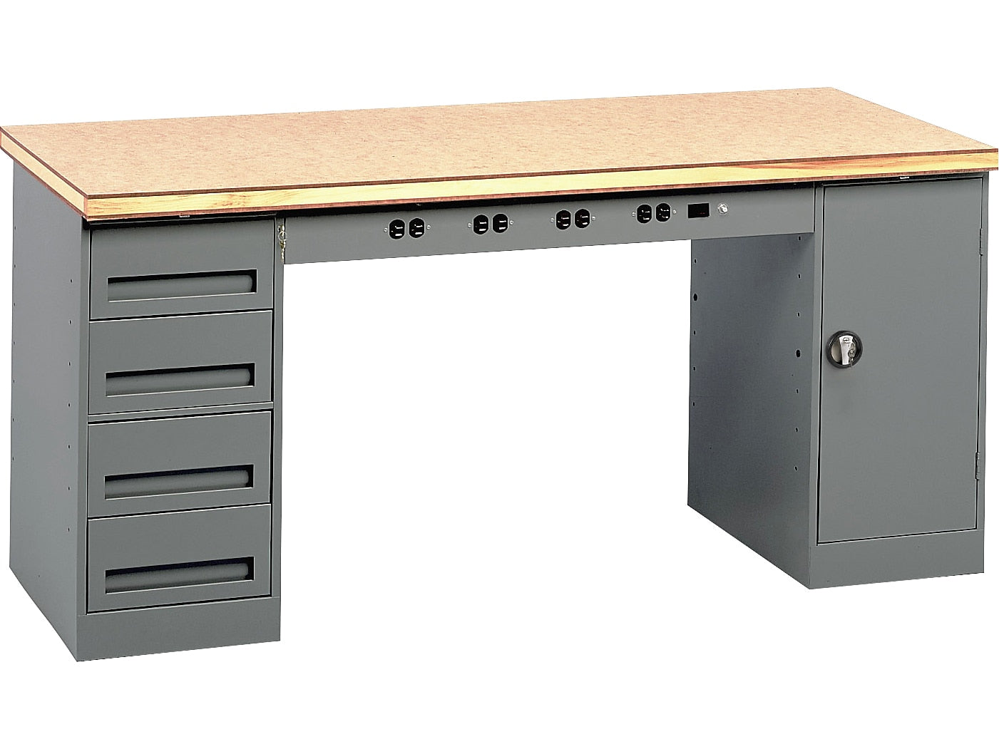 Tennsco 72" Electronic Workbench, Medium Gray (EMB-2-3072C-MGY)