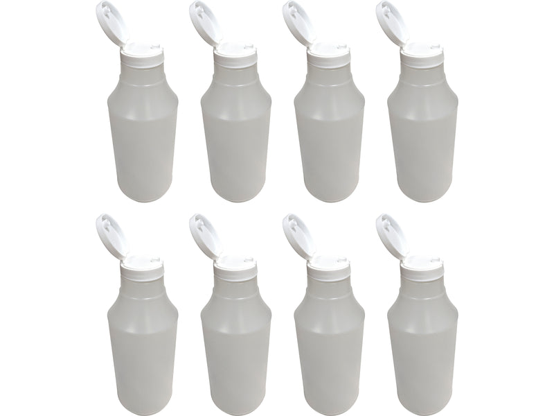 US Chemical & Plastics Flip Top Bottle, White, 8/Box (UWMB295904)