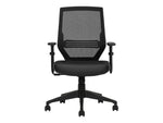 Offices To go Mesh Back Luxhide Task Chair, Black (OTG12112B)