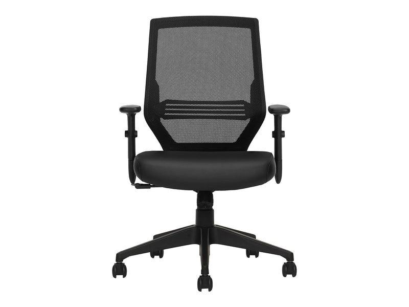 Offices To go Mesh Back Luxhide Task Chair, Black (OTG12112B)