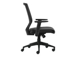 Offices To go Mesh Back Luxhide Task Chair, Black (OTG12112B)