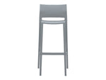 Global Bakhita Plastic Armless Bar Chair, Alloy, 4/Carton (6754ALY)