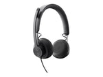 Logitech Zone Wired Noise Cancelling Stereo Computer Headset, Over-the-Head, Graphite (981-000871)