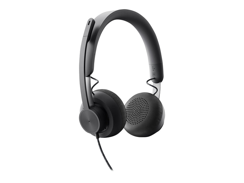 Logitech Zone Wired Noise Canceling Stereo Computer Headset, Over-the-Head, Graphite (981-000876)