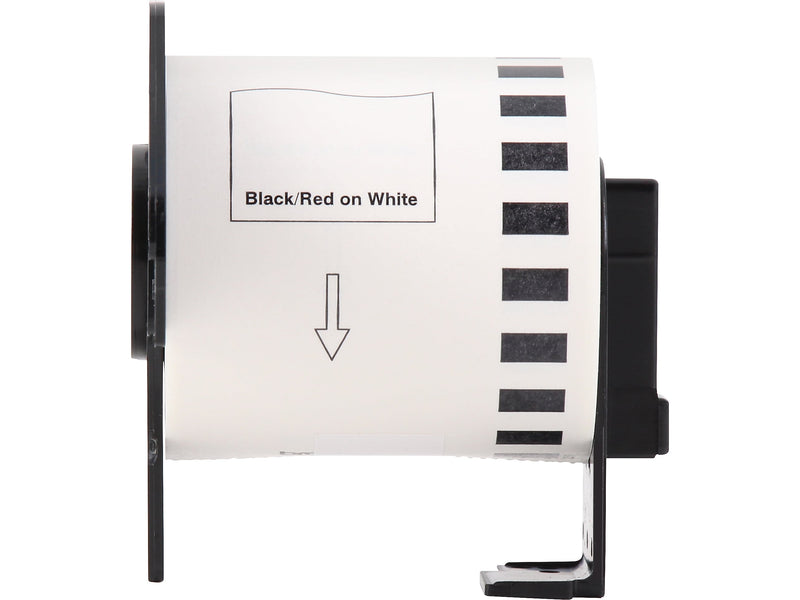 Brother DK-2251 Standard Width Continuous Paper Labels, 2-4/10" x 50', Black/Red on White, 24 Rolls/Box (DK-225124PK)
