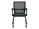 Offices To Go Mixed Materials Guest Chair, Black (OTG13050B)