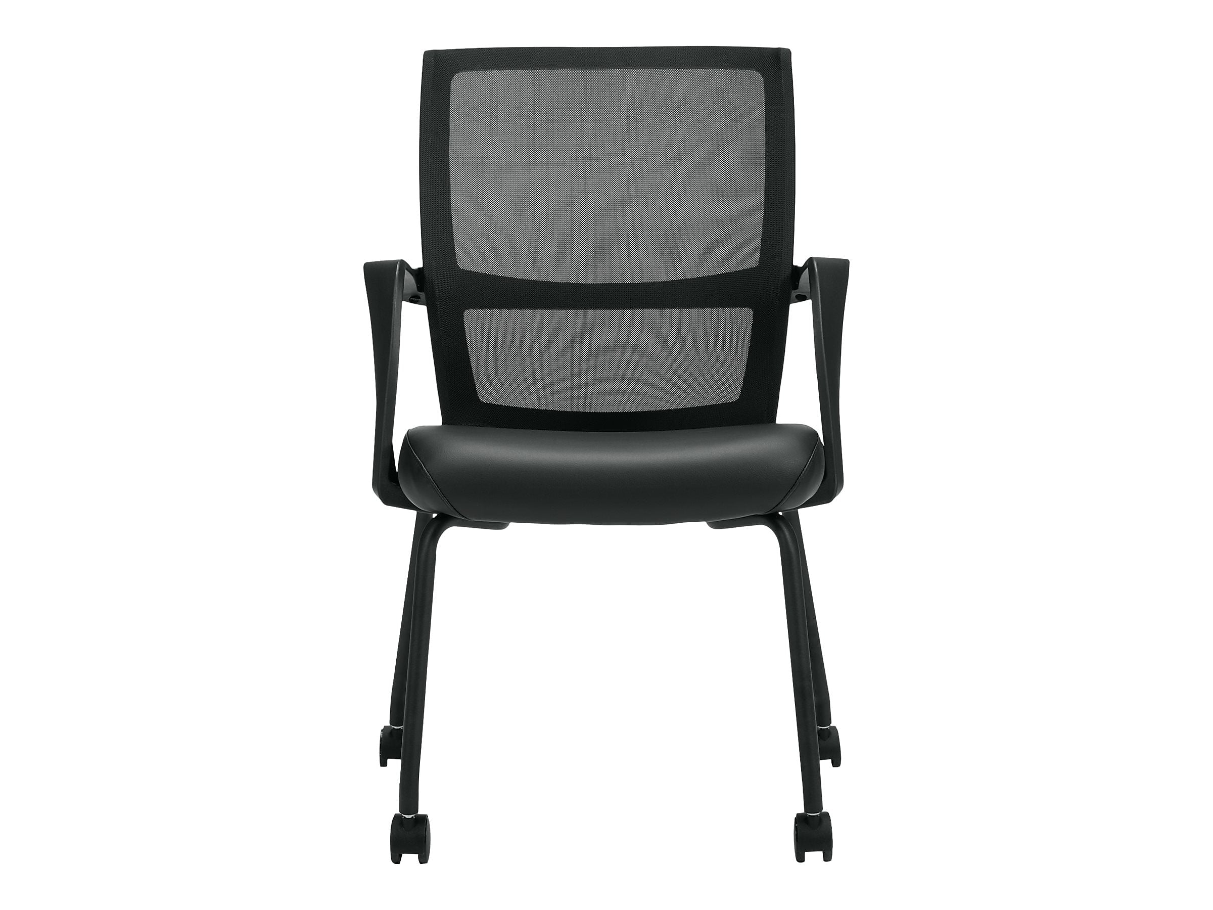 Offices To Go Mixed Materials Guest Chair, Black (OTG13050B)