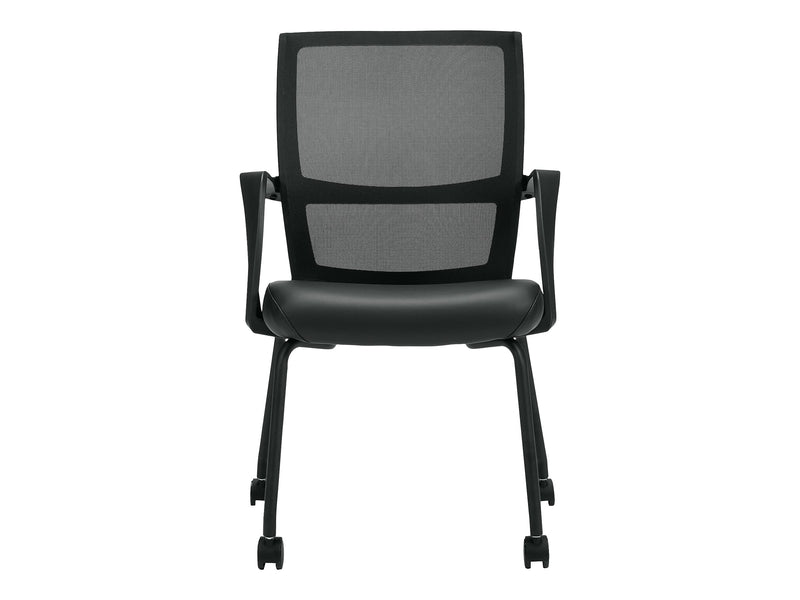 Offices To Go Mixed Materials Guest Chair, Black (OTG13050B)