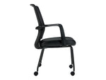 Offices To Go Mixed Materials Guest Chair, Black (OTG13050B)