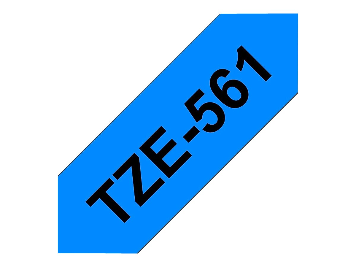 Brother TZE-561 Label Maker Tape, 1.42"W, Black on Blue