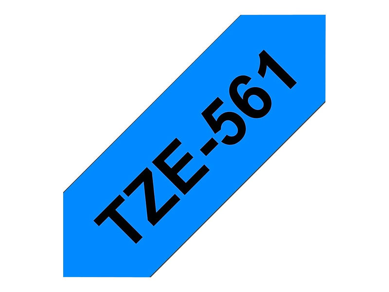 Brother TZE-561 Label Maker Tape, 1.42"W, Black on Blue