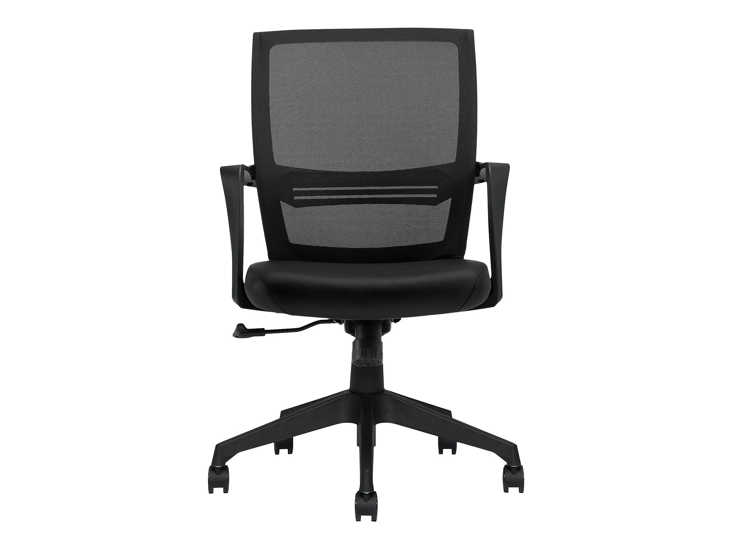 Offices To go Mesh Back Luxhide Conference Chair, Black (OTG13026B)