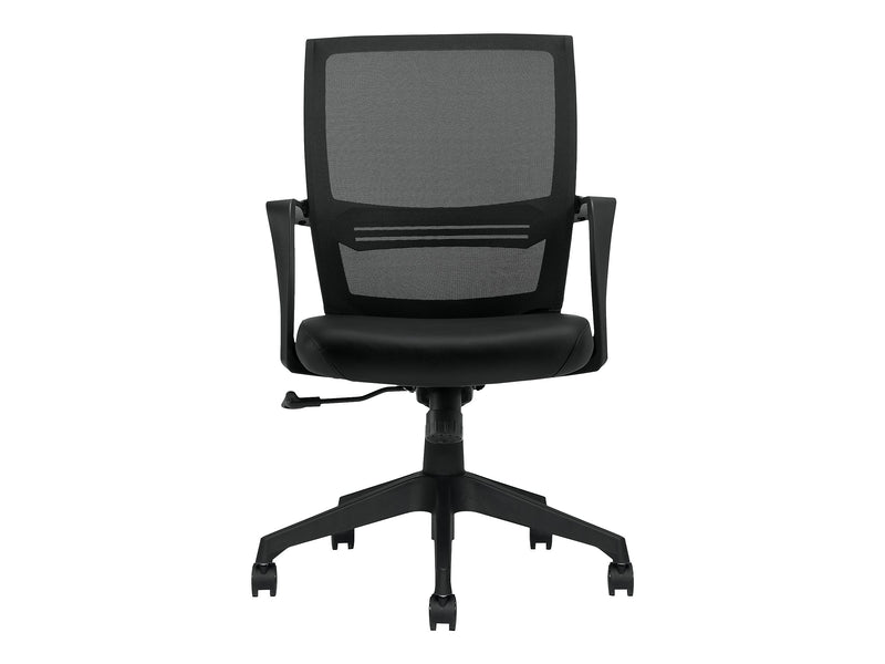 Offices To go Mesh Back Luxhide Conference Chair, Black (OTG13026B)