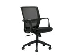 Offices To go Mesh Back Luxhide Conference Chair, Black (OTG13026B)