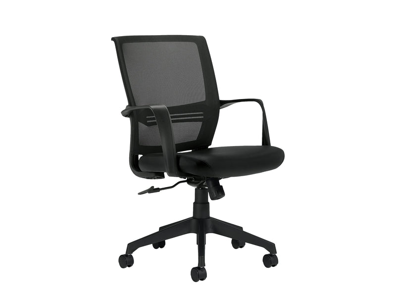 Offices To go Mesh Back Luxhide Conference Chair, Black (OTG13026B)