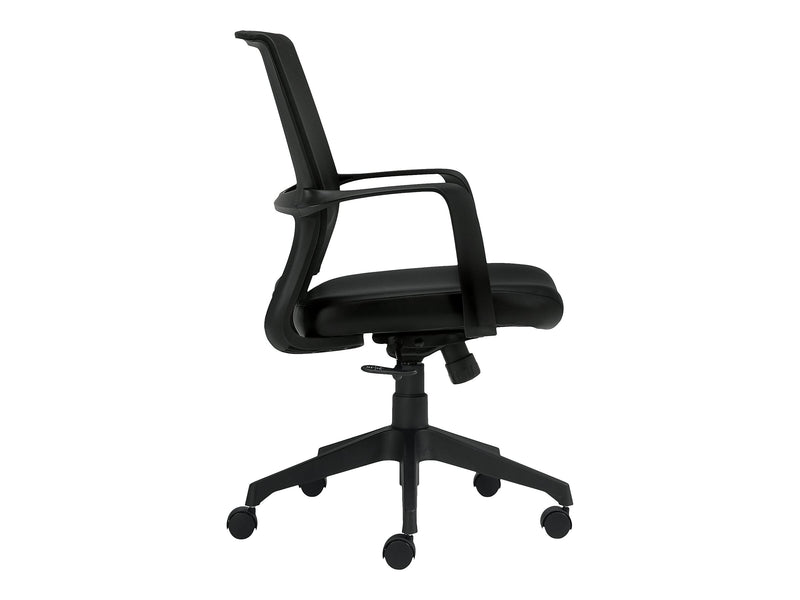 Offices To go Mesh Back Luxhide Conference Chair, Black (OTG13026B)